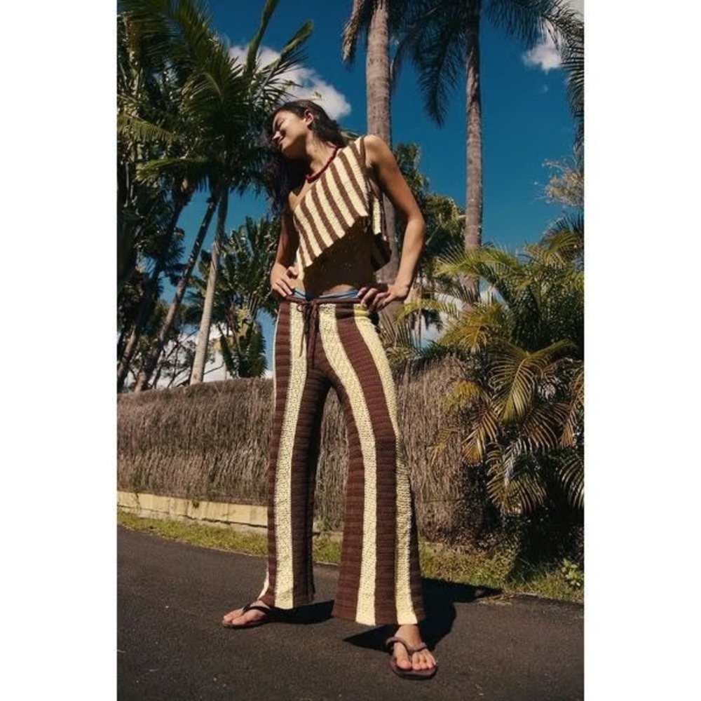 NEW Women Free- est by Free People Joan Fauxchet 2 PCS Set Striped